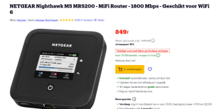 Netgear Nighthawk M5 5G AX1800 WiFi 6 Mobiele Router (MR5200) voor €849 bij Bol