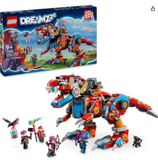Set LEGO DREAMZzz 2 en 1 Dinosaurio Robot C-Rex de Cooper Pterodáctilo de Juguete Reconstruible, Figura Articulada de T. Rex y 4 Minifiguras por 55,99€