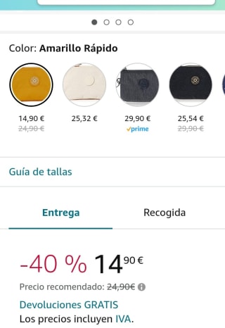 Kipling Creativity S, Cartera Mujer por 14,90€.