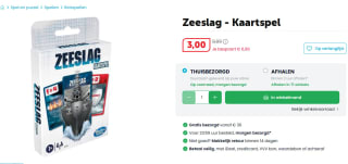 Hasbro Zeeslag kaartspel voor €3 bij Boekenvoordeel