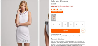 Robe Polo Débardeur à 18€