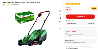 Cortadora de césped BOSCH Easy Rotak 32-235 por 83,99€