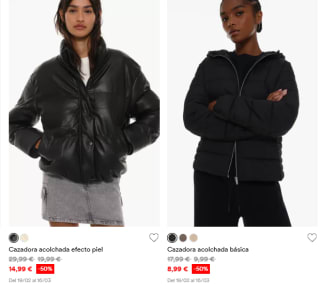 Rebajas cazadoras desde 8,99€ y más ropa a precios de locura