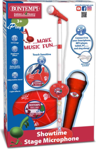 Bontempi microfoon Showtime Stage junior wit/rood voor €4,53 bij Bol.com