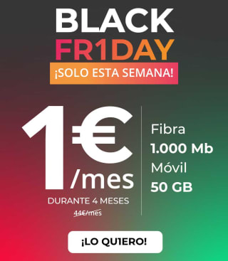 Fibra 1000 mb + móvil 50Gb + llamadas ilimitadas por solo 1 durante 4 meses en Adamo