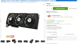 Gigabyte GeForce RTX 4070 Ti Gaming OC 12G voor €974,64 bij Max ICT