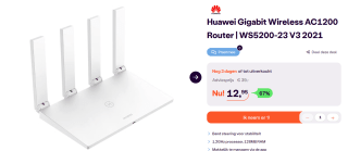 Huawei WS5200 - Router - 1200 Mbps voor €12,95 bij Ibood