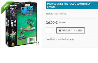 Marvel Crisis Protocol - Loki & Hela - Marvel Crisis Protocol (Inglés) por 16€