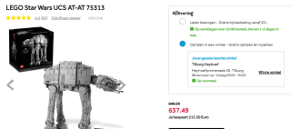LEGO Star Wars UCS AT-AT 75313 voor €637,49 bij Intertoys