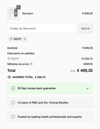 Nurosym Neuroestimulador del Nervio Vago por 489,30€