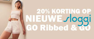 20% korting op Sloggi GO Ribbed voor dames & GO voor hern bij Sloggies
