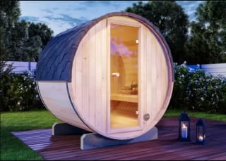 Sélection de Saunas en promotion - Ex : FinnTherm Sauna tonneau Mini XS à 2 259€