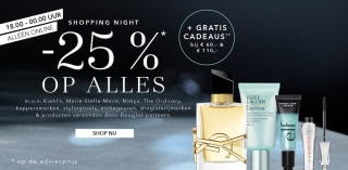 Douglas shopping night met 25% korting + 2 cadeaus