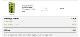 Philips QP2724/23 tondeuse voor €15,99 bij Kruidvat