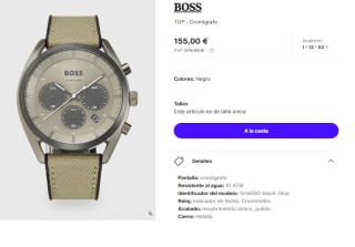 Reloj Cronografo de Hombre BOSS TOP por 155€