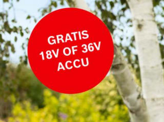 Gratis accu bij geselecteerde Bosch tuin gereedschap