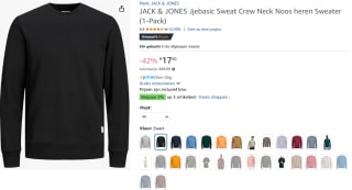 JACK & JONES ESSENTIALS sweater donkerblauw voor €17,50 bij Amazon