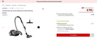 Philips FC8577/09 Performer Active 5000 Series Stofzuiger voor €111 bij de MediaMarkt