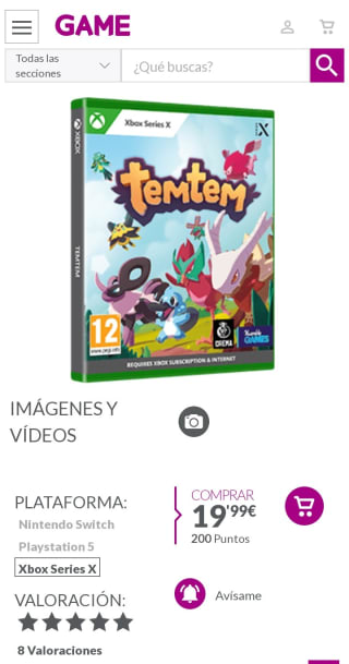 TemTem Xbox Series X por 19,99€.