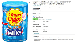 Chupa Chups Lollis Milky 100 stuks voor €11,99 bij Amazon.