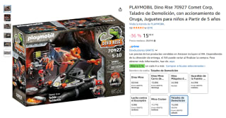 PLAYMOBIL Dino Rise 70927 Comet Corp, Taladro de Demolición por 15,03€