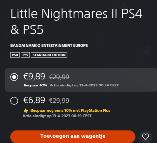 Little Nightmares II PS4 voor €6,89 in de Playstation Store