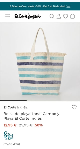 Bolsa de playa Lanai Campo y Playa por 12,95€.