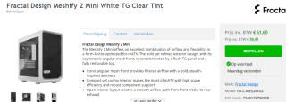 Fractal Design Meshify 2 Mini Wit voor €61,60 bij Hardwarewebwinkel