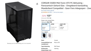 Corsair 3500X midi tower behuizing voor €69,90 bij Amazon