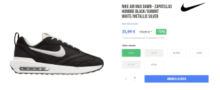 Zapatillas Nike Air Max Dawn por 35,99€