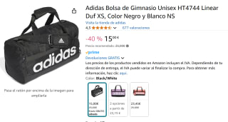 Bolsa Duffel Adidas Negro Blanco S por 15€