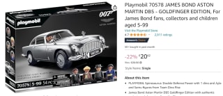 Playmobil 70578 JAMES BOND ASTON MARTIN DB5 - GOLDFINGER EDITION, For only £20.62