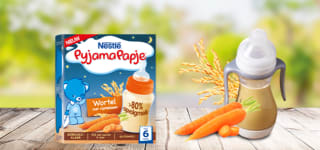 Probeer Nestlé PyjamaPapje Wortel gratis ( i.p.v.€1,69 ) dmv Cashback