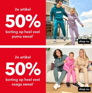 50% korting op veel 2e Puma & Osaga Sweat artikelen bij Scapino