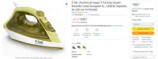 Plancha T-Fal Verde por $395 en Amazon