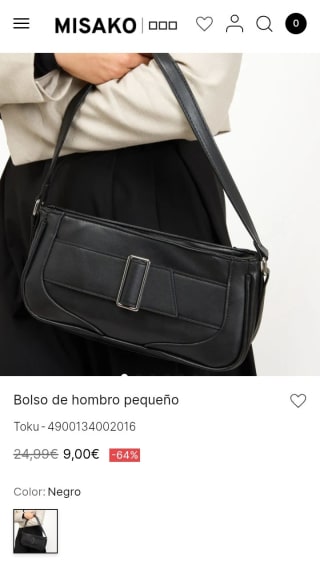 Toku Bolso de hombro pequeño por 9€.