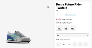 Puma Future Rider Twofold voor €3,99 bij Foot Locker