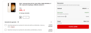 Samsung Galaxy S23 5G de 8GB/256GB por 584,15€