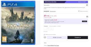 Juego PS4 Hogwarts Legacy por 27.11€ (Cuenta Nueva 17.11€)