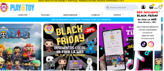 Pre Black Friday Código 20% Descuento Funko Pop y peluches en Playntoy