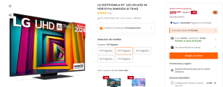TV LG 50UT91006LA 50" LED UltraHD 4K HDR10 Pro WebOS24 AI ThinQ por 499€