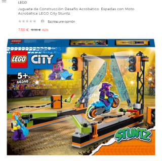 Juguete de Construcción Desafío Acrobático: Espadas con Moto Acrobática LEGO City Stuntz por 7.5€