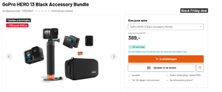 GoPro HERO13 Black - Actioncam - Accessoire bundel voor €389 bij Kamera Express