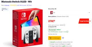 Nintendo Switch OLED wit voor €278,99 bij Bol