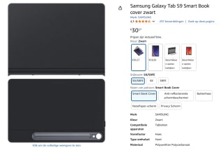Samsung Galaxy Tab S9 Smart Book Cover voor €30,27 bij Amazon