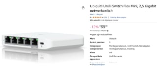 Ubiquiti UniFi Switch Flex Mini 2,5G switch voor €35,99 bij Amazon