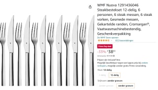 WMF steakmessen set 12-delig voor €38,99 bij Amazon.nl
