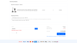 Scooter eléctrico isinwheel S9 Pro por 214€