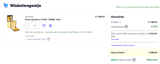 €200 korting op de Samsung Galaxy Z Flip 6 bij Bol