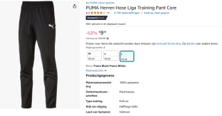 PUMA LIGA Training Pant Core heren broek voor €9,44 bij Amazon